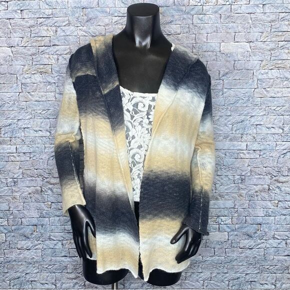 Elan Wool Blend Cardigan Sweater Open Front Size Small Boho Knit - Picture 1 of 6